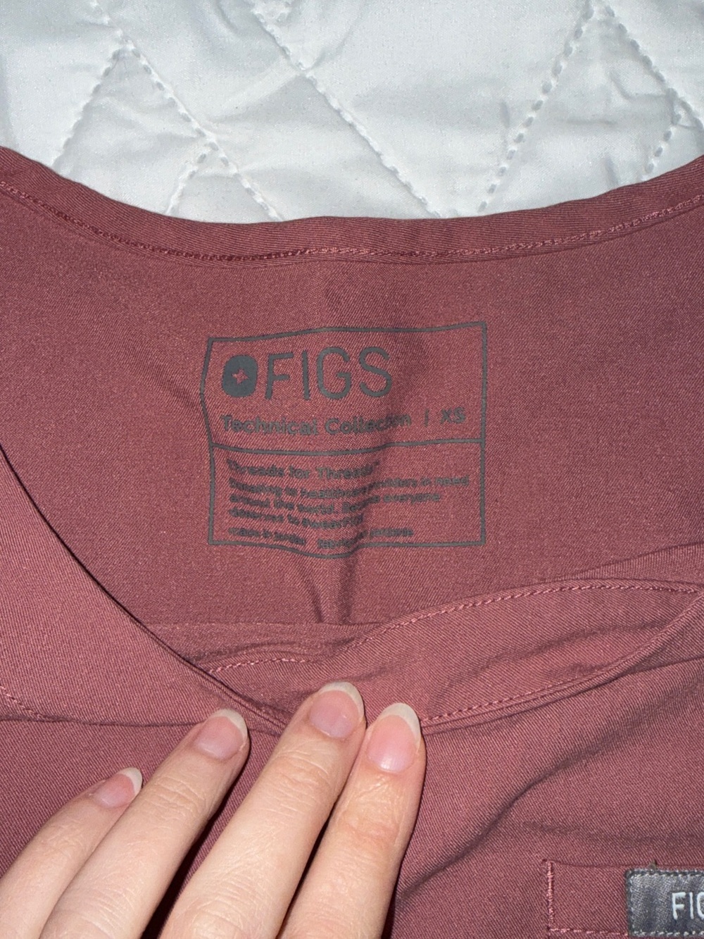 Mauve Two-Piece Figs Scrub Set - Picture 3 of 7